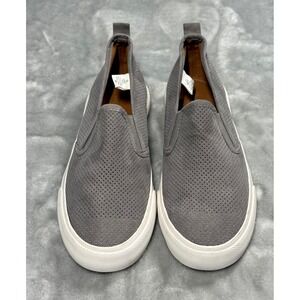 NWOB Tommy Bahama Perforated Suede Slip On Sneaker Grey Women's Size 7